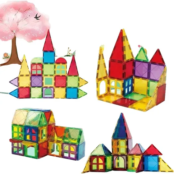 Juego Imanes Construcción Bloques Magnéticos 48 Piezas Niños