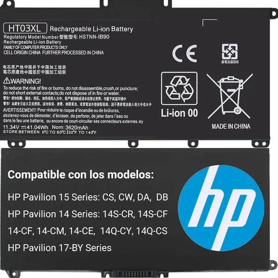 Bateria Hp Pavilion 14 Ce Df 15 Cs 15 Db 17 By 17 Ca Ht03xl