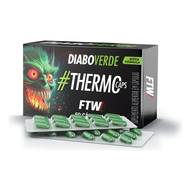 Termogenico Thermocaps 200mg 60caps Ftw - Diabo Verde Termogenico Thermocaps 200mg 60caps Ftw - Diabo Verde
