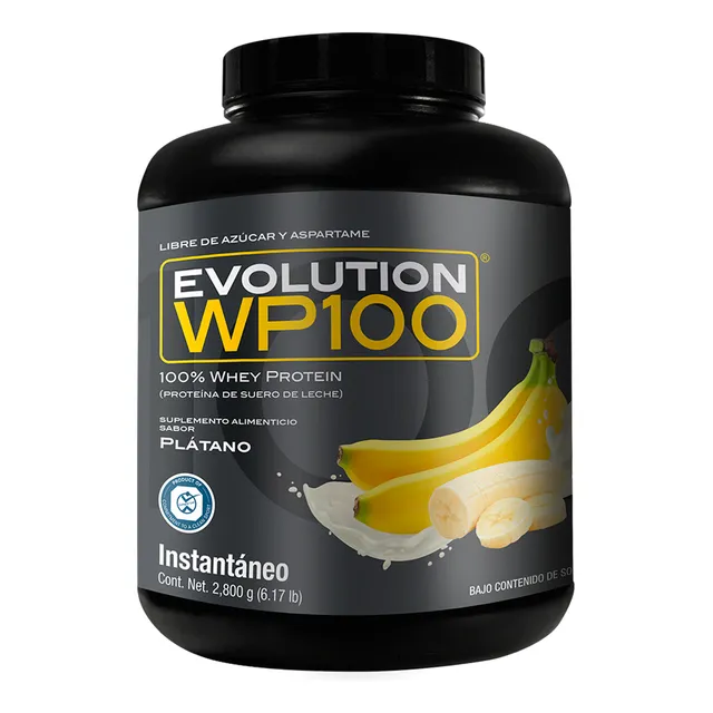 Proteina Suero De Leche (whey) Wp100 Evolution 2.8kg Sabores Sabor Plátano