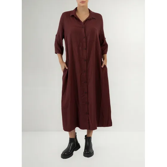 Vestido Camisero Largo Maxi Camisa Amplio Talles