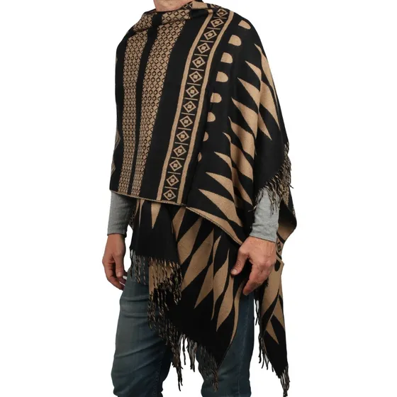 Ruana Poncho Mantón Hombre Étnico Guarda Pampa