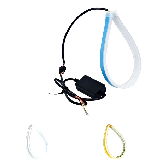 2 Tiras Led Drl 30cm Posición Giro Blanco Ámbar Secuencial
