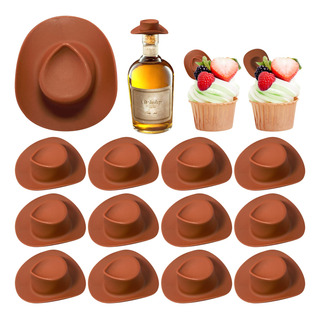 Minisombrero De Vaquero Marrón Para Fiesta De Cumpleaños, 20 Minisombrero De Vaquero Marrón Para Fiesta De Cumpleaños, 20
