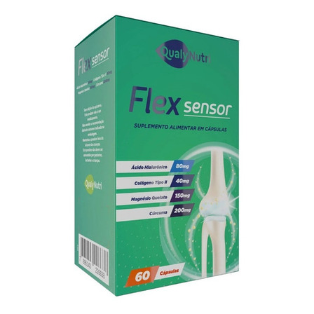 Colágeno Tipo 2 + Hialuronico Flex Sensor 60 Cáps Qualynutri Sabor Without Flavor Colágeno Tipo 2 + Hialuronico Flex Sensor 60 Cáps Qualynutri Sabor Without Flavor