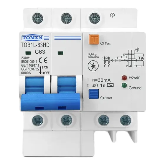 Interruptor Disyuntor Diferencial Fugas/tierra L1 + L2, 220v