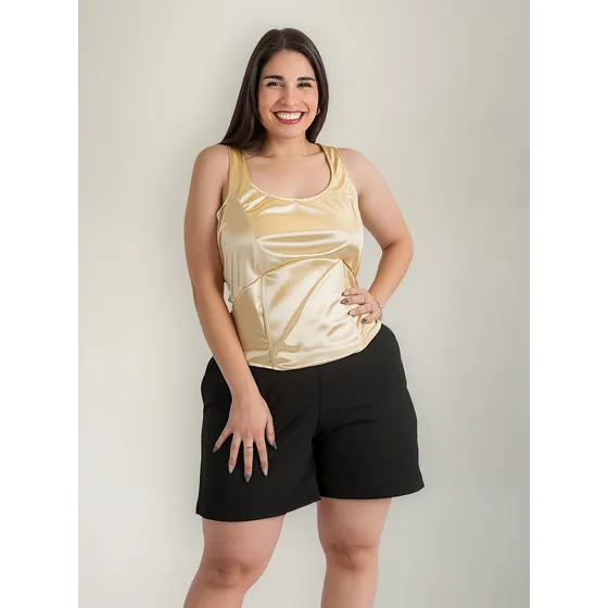Corset Madeira - Satén Elastizado Dama T-especial