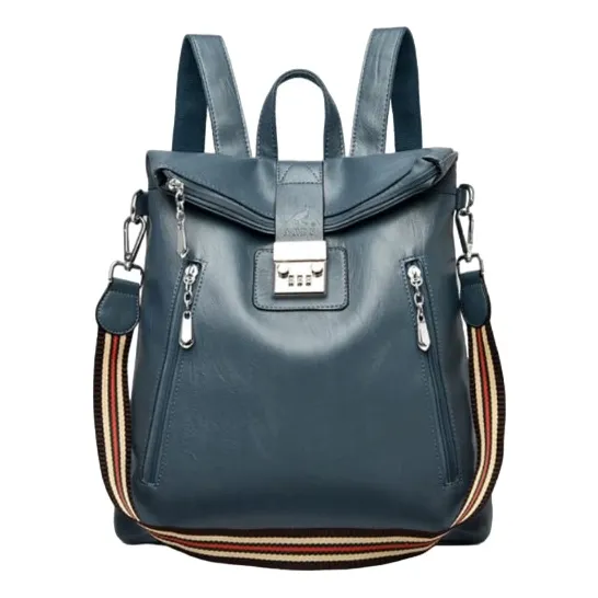 Mochila Cartera Bolso Antirrobo Eco Cuero Moda Dama Numérica