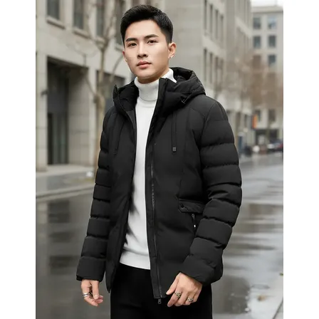 Chamarra De Invierno Para Hombre Elegante Capucha