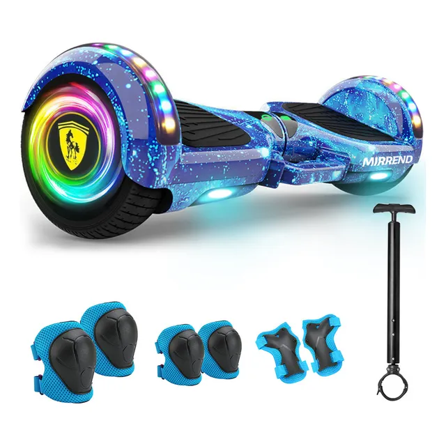 Mirrend T1 Patinete Electrico Hoverboard Electrico Bluetooth Rgb Luz Led 4.4ah Para Niños Color Azul celeste