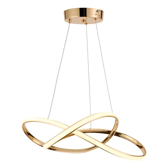 Lustre Pendente Led Flat Retorcido 3 Tonalidades De Luz