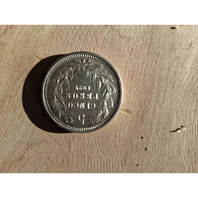 Moneda De 5 Pesos Chilenos De 1927