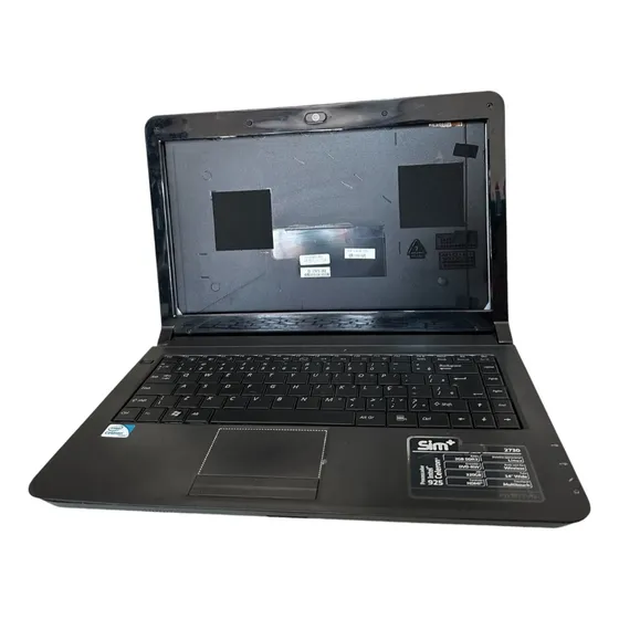 Carcaça Completa Notebook Sim+ 700 2730 Original Cod.2701 Preto
