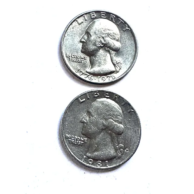 Monedas De Usa 1976 Doble Fecha Y 81 Error Liberty