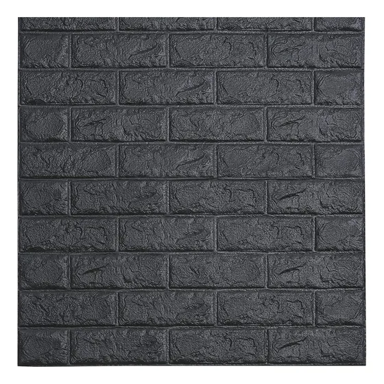 Pack X10 Placa Panel Negra Revestimiento Pared Autoadhesiva