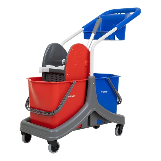 Carrinho Doblô 50 Litros Bralimpia Com Espremedor E Baldes 