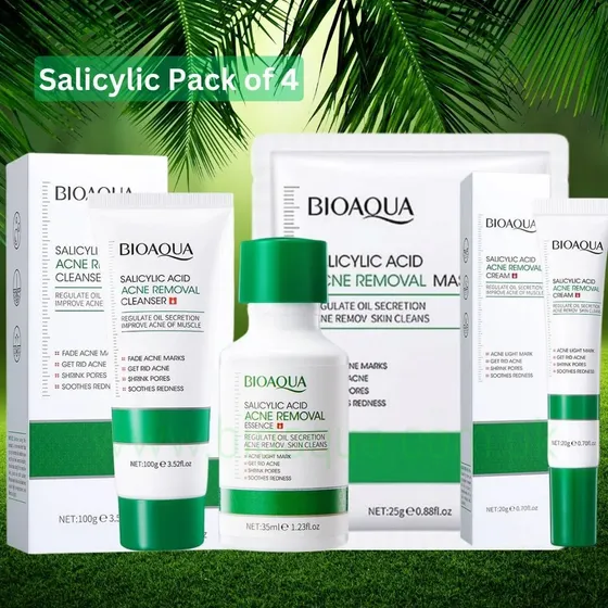 Bioaqua Kit De 4 Productos  Anti Acné Con Ácido Salicílico