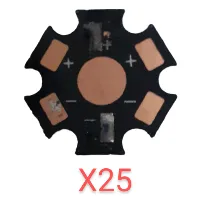 Base Disipadora Para Leds De 1w Y 3w Usadas X25 Pcs