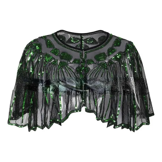 Gift Bolero De Manto De Noite Deco Com Lantejoulas Xale