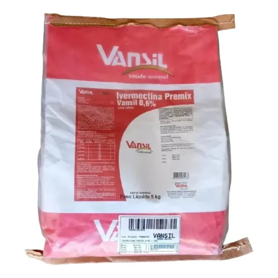 Ivermectina Pó Premix Vansil 0,6% 5 Kilos