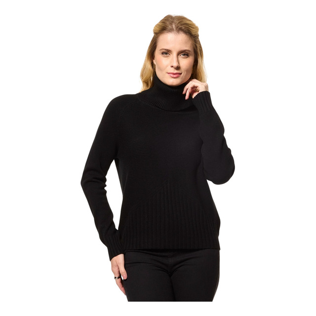 Tricot Feminino Canelado Gola Alta Facinelli 651148 Tricot Feminino Canelado Gola Alta Facinelli 651148