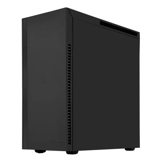 Gabinete Silverstone Kl07b-e Diseño De Insonorización Usb C Color Negro