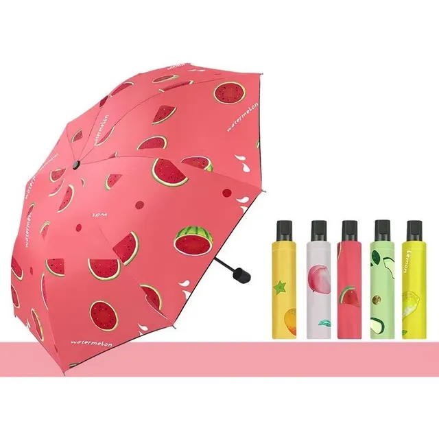 Paraguas Sombrilla Bolso Cartera Mágico Protección Uv Frutas