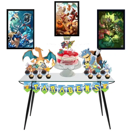 Kit Festa - Só Um Bolinho - Pokemon - A4