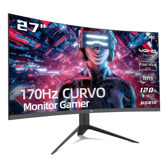 Monitor Curvo Ktc 27  1440p Para Juegos Hdmi + Dp