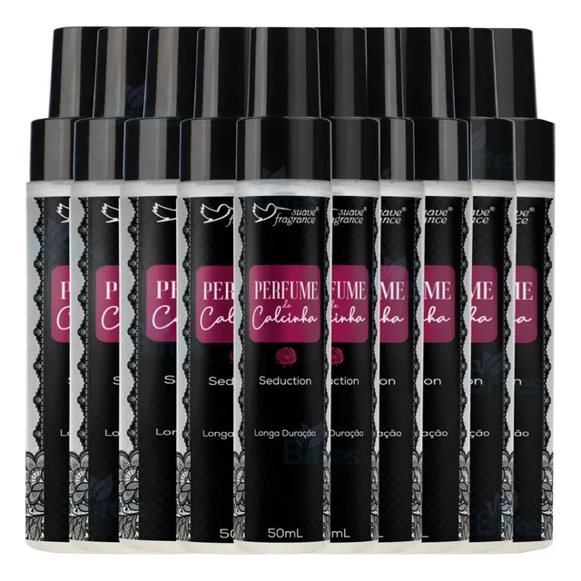 Kit 10 Perfumes De Calcinha Seducion Suave Fragrance Longa Duração Revenda