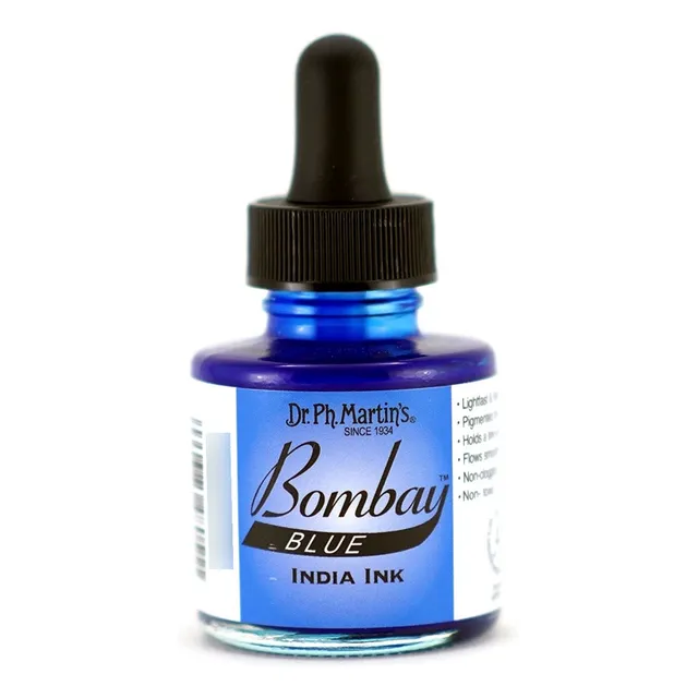 Tinta Azul Dr Ph Martin Bombay India Ink 30 Ml Botella