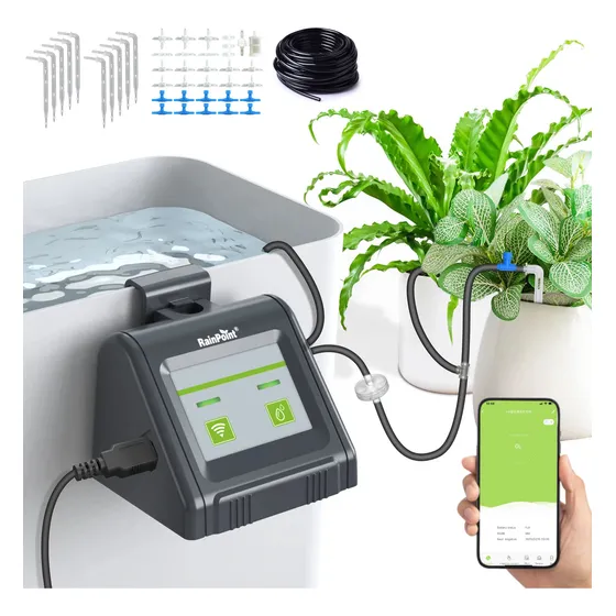 Programador Riego Automático Wifi Kit Bomba Goteo Plantas