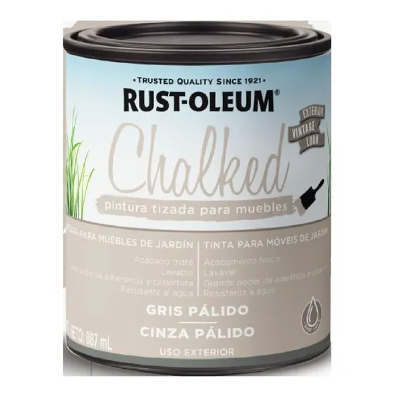 Pintura A La Tiza Chalked P/exterior 0.887ml Gris Palido K37