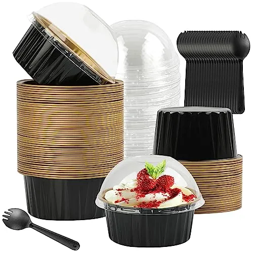 Pasteles Con Tapas, Bakingpak 50pcs 4oz Mini Panes De Yqbdt