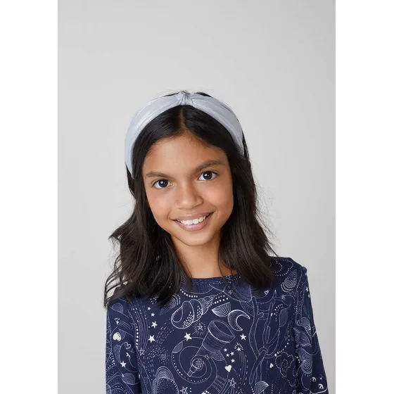 Tiara De Nó Infantil Menina Em Cetim Hering Cor Cinza UNI