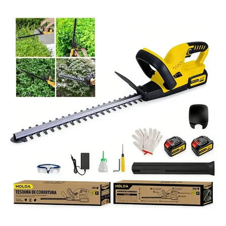 Aparador Cortador Eletr Cercaviva Poda Jardim Ferram Bateria 127/220v Amarelo