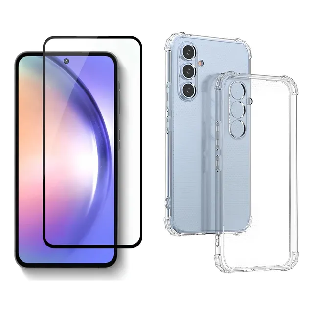Carcasa Transparente Antigolpes + Lamina Para Samsung