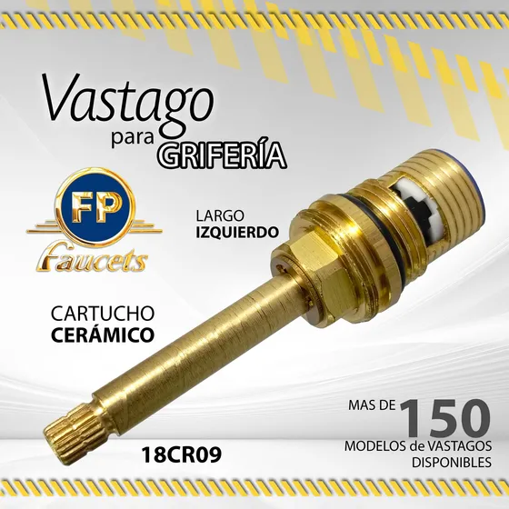 Vastago Fp Cartucho Cera P/griferia Izq Largo 18cr09 / 04222