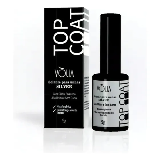Vòlia Selante Para Unhas Silver 9g Alto Brilho Top Coat