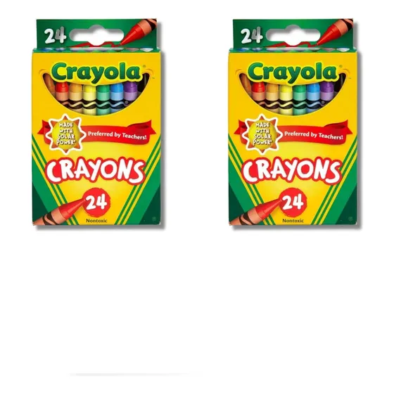 48 Crayones Crayolas Estándar 2 Caja De 24 Colores C/u