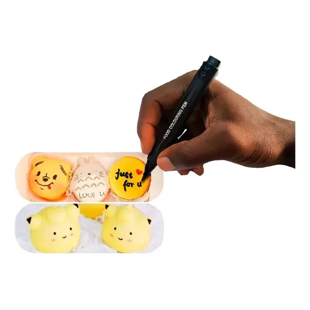 Caneta Com Tinta Alimentícia Preta (2 Unidades)