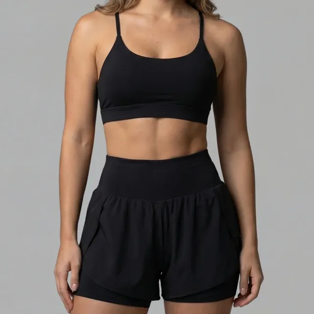 Conjunto Feminino Box Fitness Top + Short Treino Premium