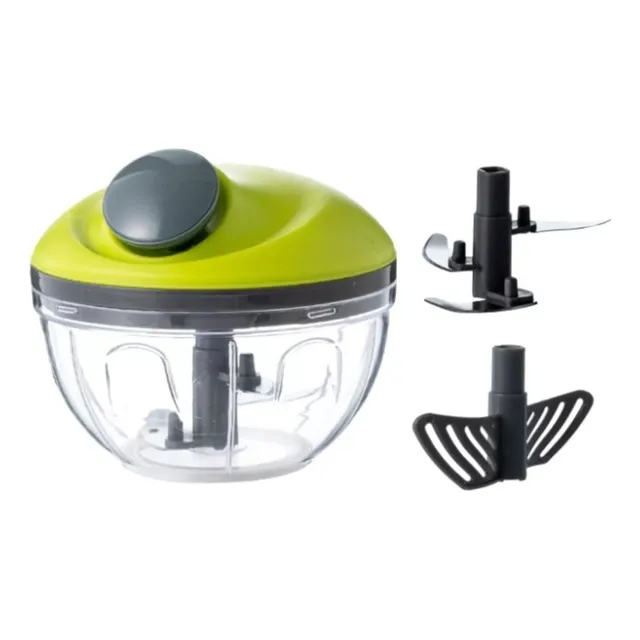 Mini Procesadora Manual 500 Ml Triturador Chopper + Batidora