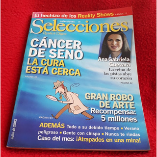 Revista Selecciones Julio 2003 ( Ana Gabriela Guevara ) Revista Selecciones Julio 2003 ( Ana Gabriela Guevara )