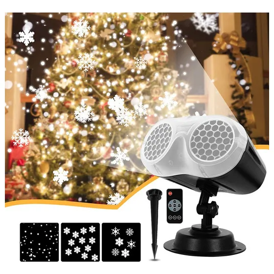 . Luz Del Proyector De Navidad Del Copo De Nieve 3d Con