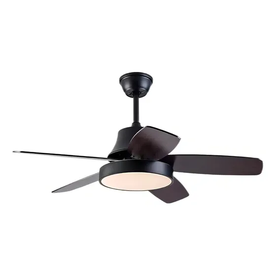 Lámpara Ventilador Techo Resee Multifunción De Madera Marrón 127v