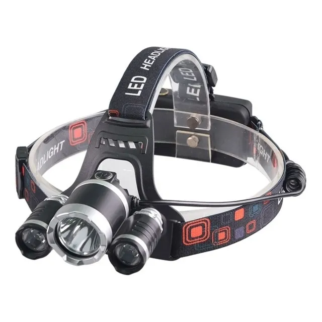 Linterna De Cabeza Frontal Recargable 3 Led Ajustable 