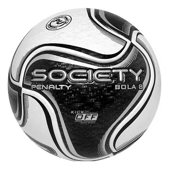 Bola Society Penalty Bola 8x - Preta