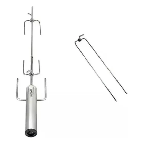 Espeto Giratório + Garra Longa Espeto Flex,aperitivos Espeto