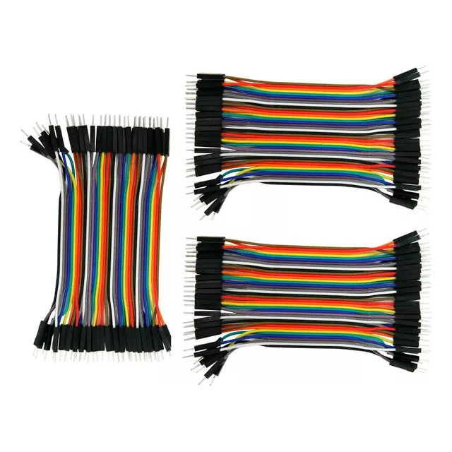 120 Cables Jumpers Dupont H-h, M-m, H-m 20cm Para Protoboard